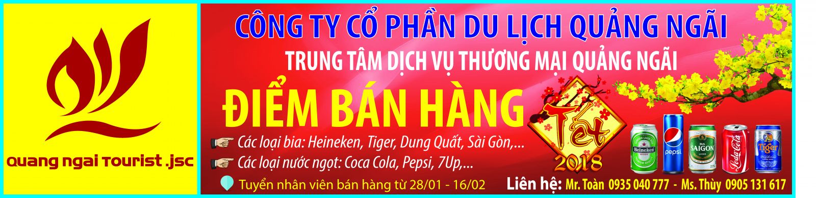 Điểm bán hàng Tết - Trung tâm Dịch vụ Thương mại Quảng Ngãi