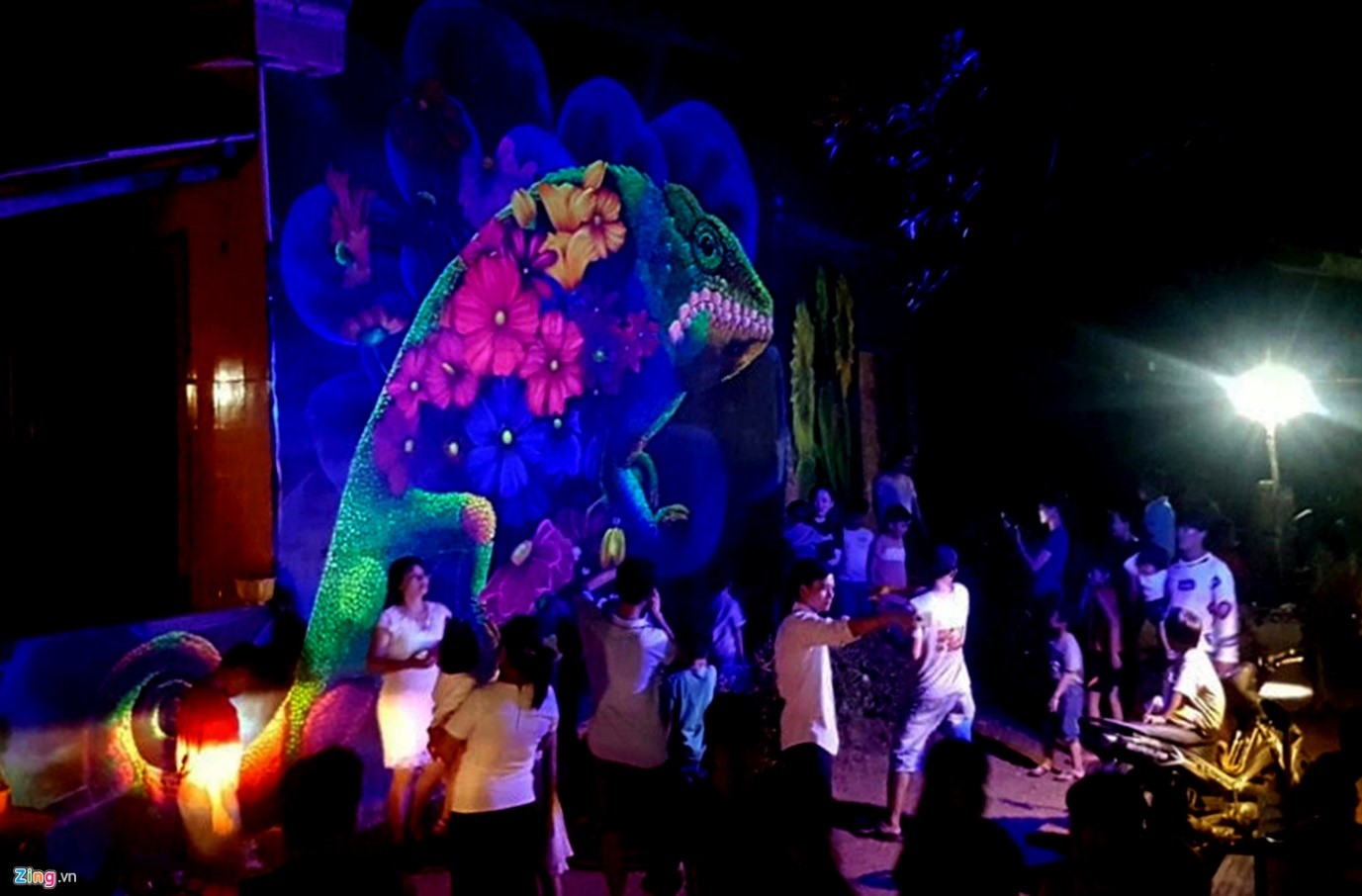 Tranh bích hoạ phát quang tại Gành Yến – Bình Hải – Bình Sơn – Quảng Ngãi - ảnh Zing.vn